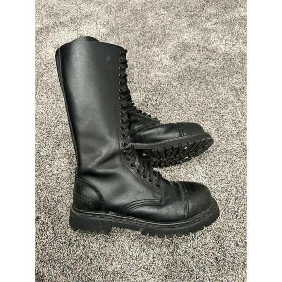 Rare undercover leather punk boots made in England size 5 - Picture 1 of 7